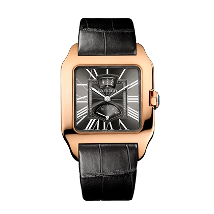 No.31卡地亞Cartier Santos-Dumont日曆顯示窗與動力儲存腕錶