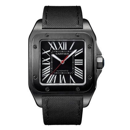 NO.40卡地亞Cartier Santos 100 Carbon碳鍍層腕錶